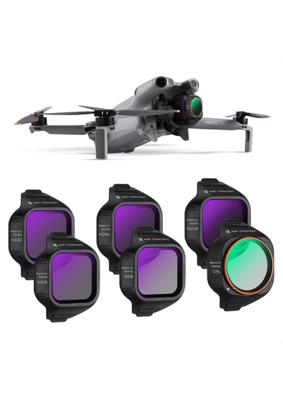 K&f Concept Djı Mini 5 Pro Uyumlu 6 Lı Nd & Cpl Filtre Seti,-cpl Nd8 Nd16 Nd32 Nd64 Nd128