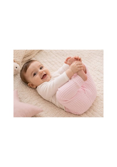 H&c Coolboy H&c %100 Pamuk Ajurlu Bebek Tek Alt Pantolon 0-36 Ay Yumuşak Dokulu Esnek Bel Pembe Noktalı