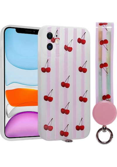 Apple Uyumlu iPhone 11 Desenli El Askılı İpli Arte Silikon Kılıf-no9 NO9 No9