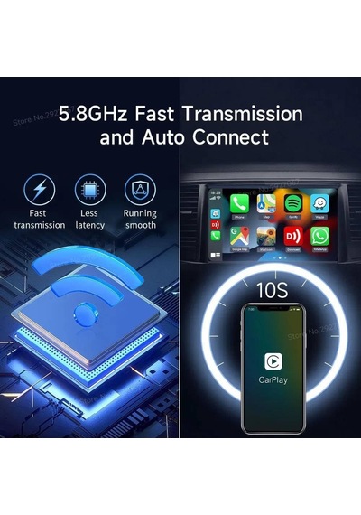 5.0 Carplay Ve Android Auto Carplay Ve Android Auto'lu Otomobiller İçin Kablosuz Adaptör Üretim Yılı: 2017-2023 ,