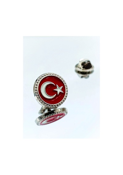Yörük Tasarım Türkiye Mine Boyalı Yaka Rozeti Gümüş