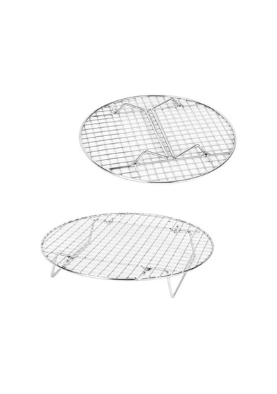 Glaso Teli Soğutma Teli Yuvarlak Çelik 30x5cm Pişirme Soğutma Teli Metalik