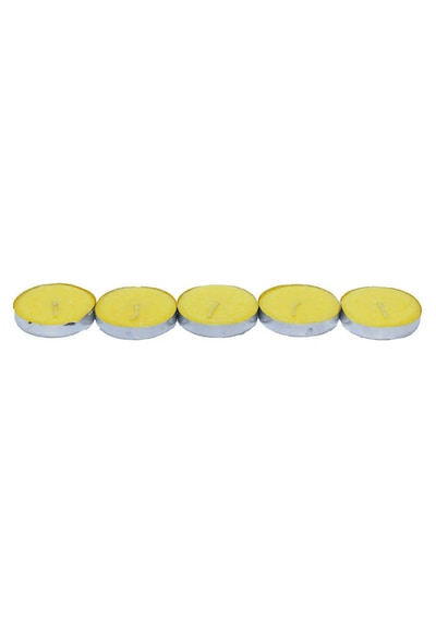 Tea Lights Sarı Mum 5 Li 1 Paket Çok Renkli