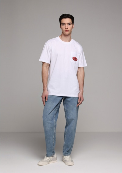 Colin's Colins Comfort Fit Yuvarlak Yaka Düz Erkek Beyaz Kısa Kol Tişört Cl1081607 Q1.v2 Ofw