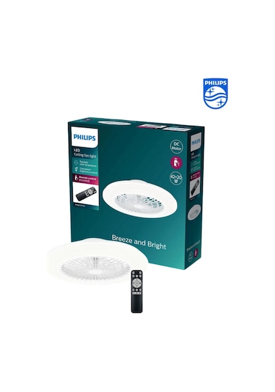 Philips Amigo Fanlı Tavan Lambası 42w Vantilatör + 20 W Aydınlatma Gücü Simli Tasarım