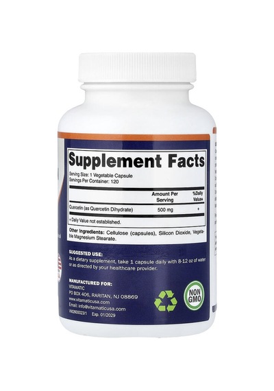Vitamatic, Quercetin, 500 Mg, 120 Veg Capsules