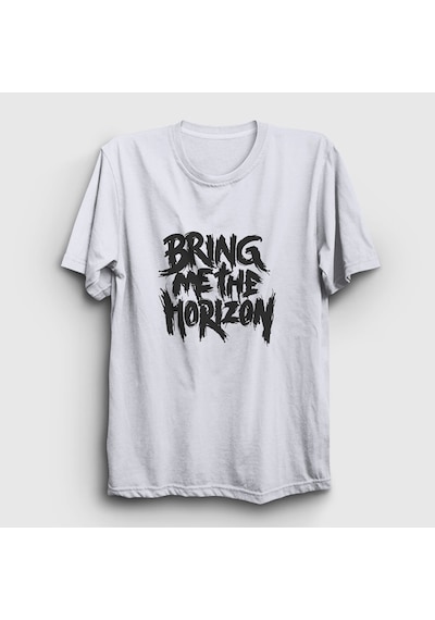Presmono Unisex Bring Me The Horizon T-shirt Beyaz