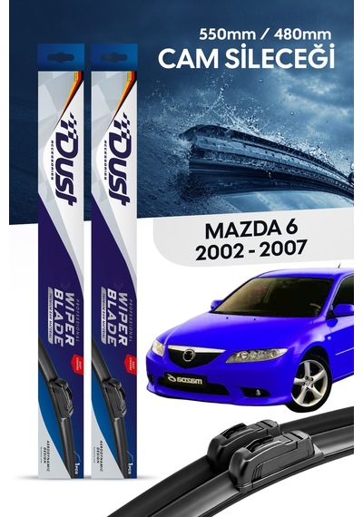 Mazda 6 Silecek Takımı 2002-2007 Uyumlu 550mm/480mm