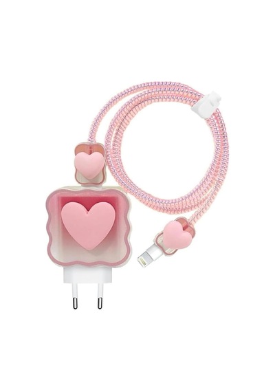 Şarj Aleti Kılıfı &amp Kablo Koruyucu Set İphone 18w/20w Uyumlu Adaptör Kılıfı, Kablo Düzenleyici, Şarj