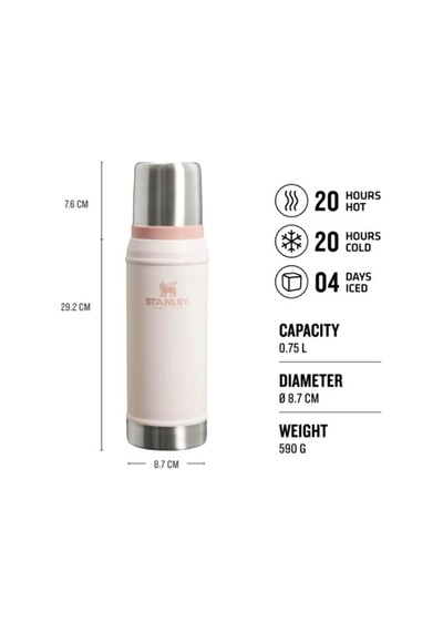 Stanley Legendary Klasik Vakumlu Termos 0,75 Lt Açık Pembe