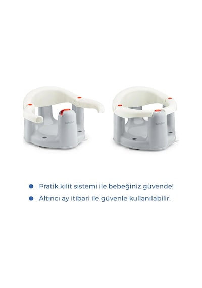 Babyjem Önden Açılır Banyo & Mama Oturağı Kum Beji Çok Renkli