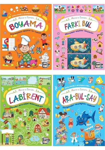 4e Macera Zaman Labirent Farkı Bul Boyama Arabul 4 Kitap
