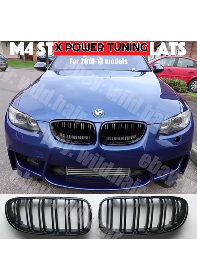 Bmw E93 2009.2012 Lci Cabrio Çift Çizgi Parlak Siyah M3 Ön Panjur