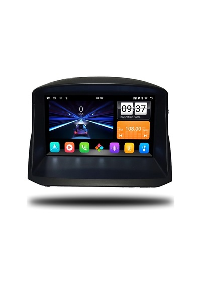 Snp Serisi Ford Fiesta Uyumlu 9" 4-64 Gb Multimedya Android Teyp 2009-2017 İçten Geçme 7"  Görünüm 9"