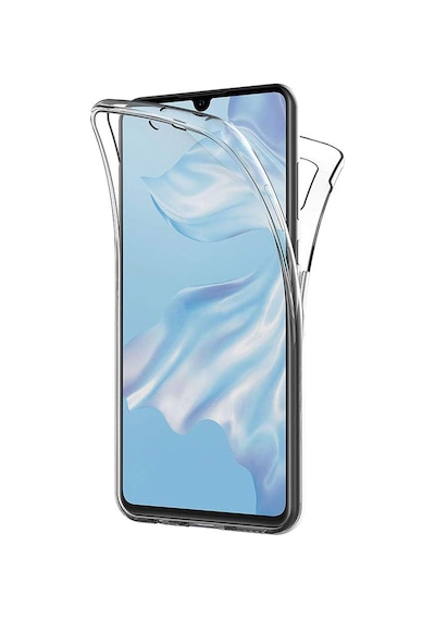 Ayrex Huawei P30 İçin Kılıf 6 Tarafı Tam Full Koruma 360 Clear Soft Şeffaf P30 İle Uyumlu Kılıf - Şeffaf Diğer