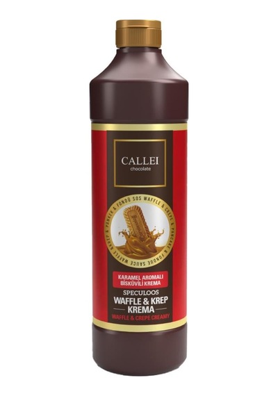 Callei Karamelize Bisküvili Waffle & Pancake Çikolata Sosu 1 Kg Yoğun Aromalı Tatlı Sosu
