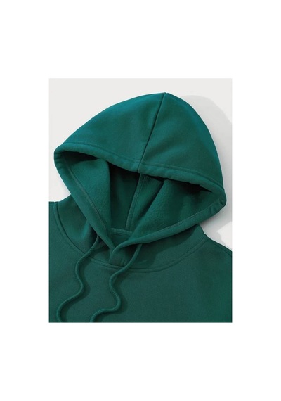 Medinenur Faith Baskılı Kapüşonlu Sweatshirt Yeşil