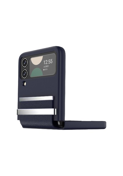 Samsung Galaxy Z Flip 4 Kılıf Belt Flip Kapak - Lacivert