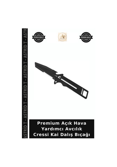 Premium Açık Hava Yardımcı Avcılık Cressi Kai Dalış Bıçağı Standart