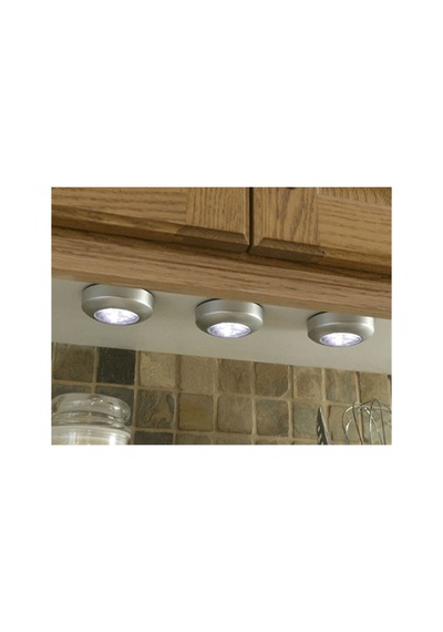 Kablosuz Dokunmatik Led Spot Lamba 3 Lü Set Pil İle Çalışan Dolap İçi Aydınlatma Beyaz - 856087204 Beyaz