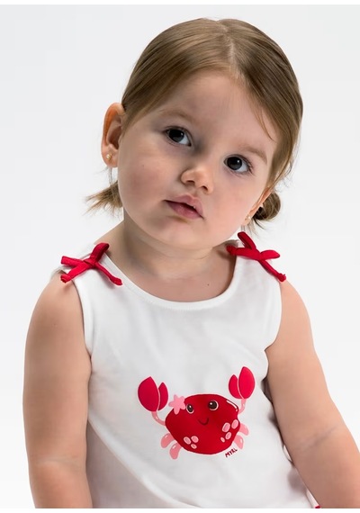 Mayoral Kız Bebek Şort Takım 1210 Kırmızı