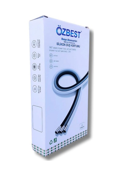 Özbest Silikonlu Duş Hortumu Beyaz 1.5m