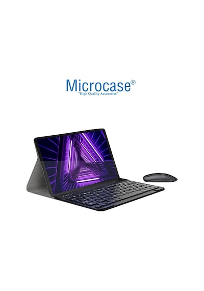 Lenovo Uyumlu Tab M10 Tb-X306F Bt Klavye Mouse + Standlı Kılıf - Bkk6