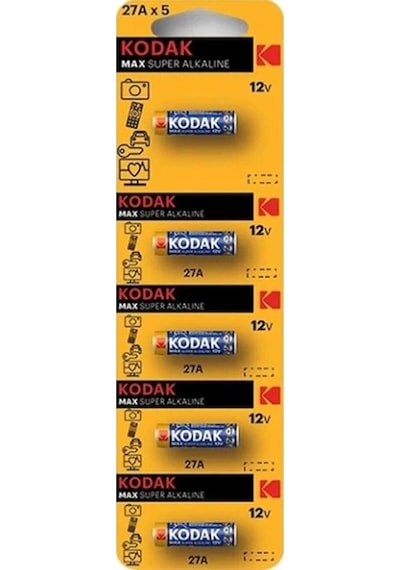 Kodak Alkalin Pil 27a Küçük Tekli - 2 Adet