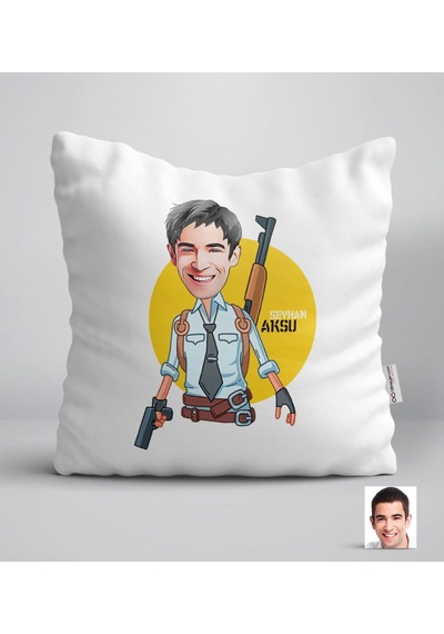 Kişiye Özel Erkek Pubg Karikatürlü Yastık-1
