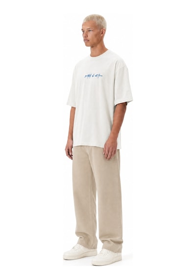 Respire Erkek Goats Baskılı Oversize T-shirt Ekru
