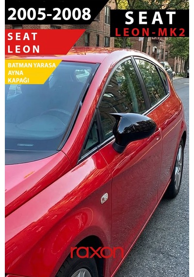 Seat Leon Mk2 2005 2008 Batman & Yarasa Ayna Kapağı Parlak Piano Black Sport,