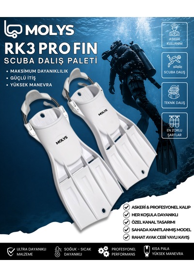 Rk3 Pro Fın Scuba Dalış Paleti Beyaz