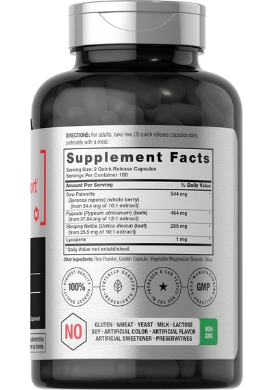 Horbaach Prostate Support For Men Saw Palmetto, Pygeum, Stinging Nettle 200 Cap