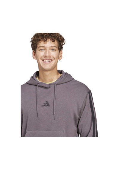 Adidas 3s Ft Erkek Gri Kapüşonlu Sweatshirt Gri