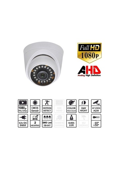 Ezcool Ezcool Ez-5020hd 2mp 3.6mm 18smd Ahd Dome