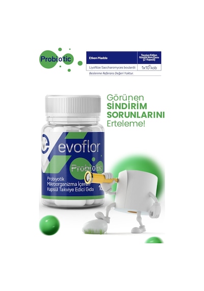 Evo Pharma Evoflor Probiotik Mikroorganizma İçeren Kapsül Takviye Edici Gıda 10 Kapsül Evo Pharma Evoflor Probiotik Mikroorganizma İçeren Kapsül Takviye Edici Gıda 10 Kapsül