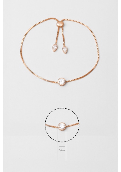 So Chic Era 18 Ayar Rose Altın Kaplama Ayarlanabilir Gümüş Bileklik Gümüş - Rose