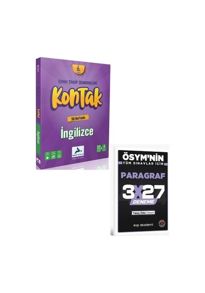 Paraf 2027 6. Sınıf Kontak İngilizce Denemeleri+ Evp Akademi Paragraf