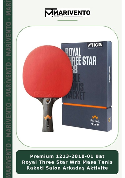 Premium 1213-2818-01 Bat Royal Three Star Wrb Masa Tenis Raketi Salon Arkadaş Aktivite