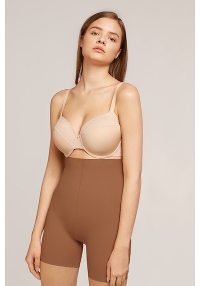 Mistirik Porfy Model  Etkili Lazer Kesim Paçalı Iz Yapmaz Şort Korse Kahve Renk Kahve