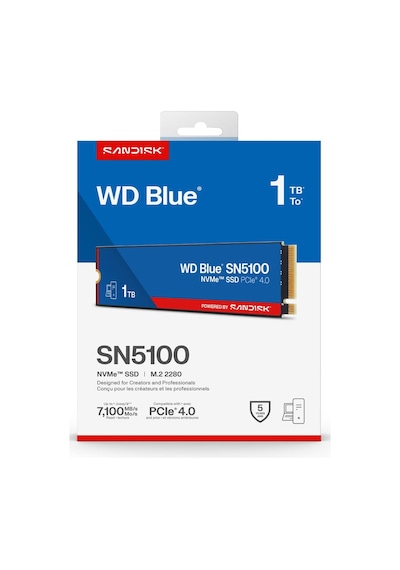 Blue Sn5100 1tb Wds100t5b0e 7100/6700mb/s Pcıe Gen 4.0 M.2 2280 Nvme Ssd