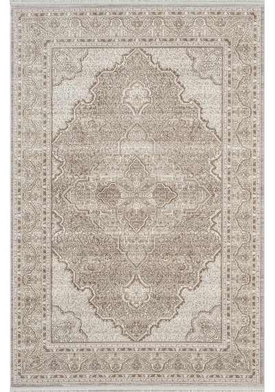 Matris Mı004r Krem Kahve Halı Modern Pamuk Taban Akrilik Tozuaz Salon Yatak Odası Koridor Halısı-1332
