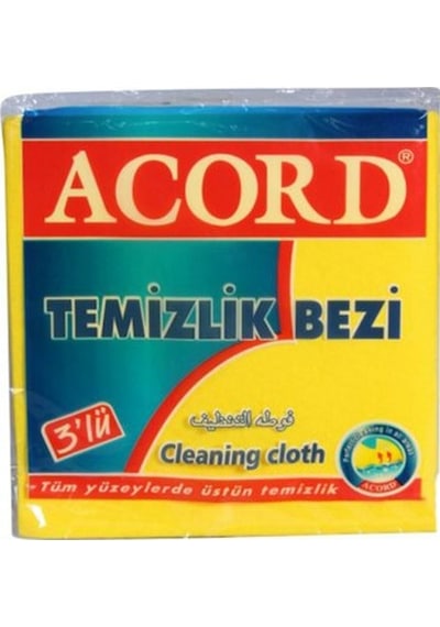 Acord Temizlik Bezi Sarı 3'lü