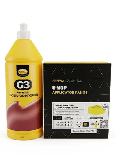 G3 Çizik Giderici Pasta 1 Lt + Gmh601 Aplikatörlü Pasta Süngeri 150mm Set