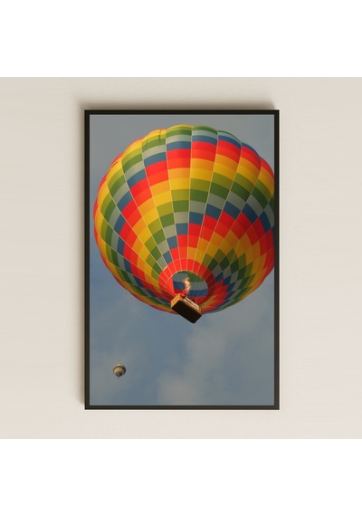 Alevli Renkli Balon Uv Baskılı Dikey Gökyüzü Pvc Tablo