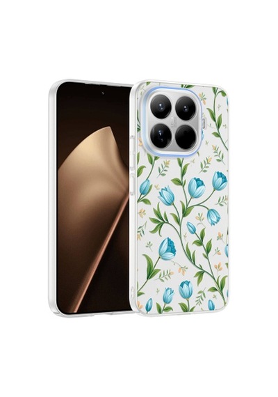 Xiaomi 15t Pro Kılıf Kamera Korumalı Desenli Zore Klip Kapak Xiaomi 15t Pro Zore - Mavi Lale