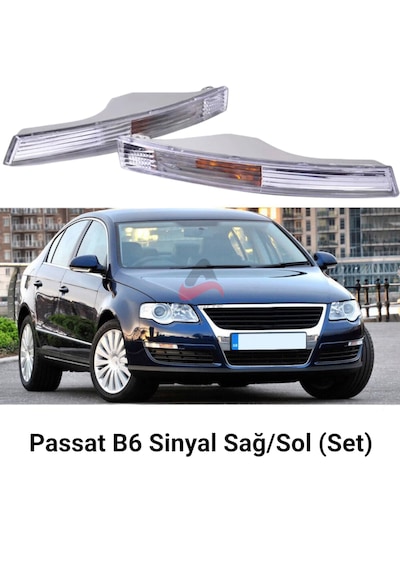Vw Passat B6 2006-2011 Ön Tampon Sinyali Beyaz Sağ Ve Sol Set 3c0198953byz
