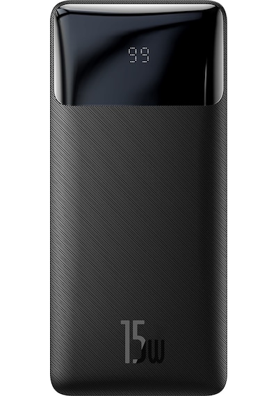 Baseus Bipow Overseas Edition Dijital Ekranlı 15 W 10000 mAh Powerbank Siyah