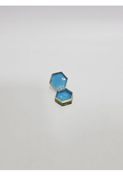 Antika Cloisonne Minyatür Kutu 3,4x3cm 085