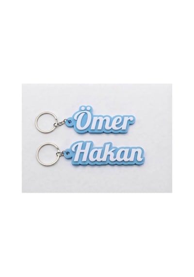 Kişiye Özel İsme Özel İsimli Anahtarlık Pembe Hediyelik Mavi - 919499718 Mavi